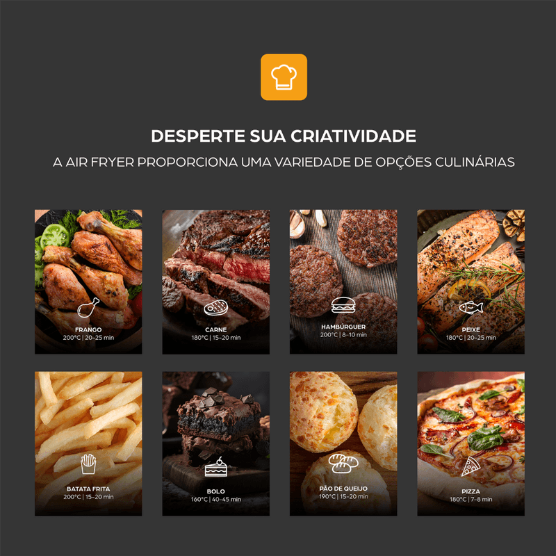 Fritadeira Elétrica WAP Air Fryer Grand Family 5,2L