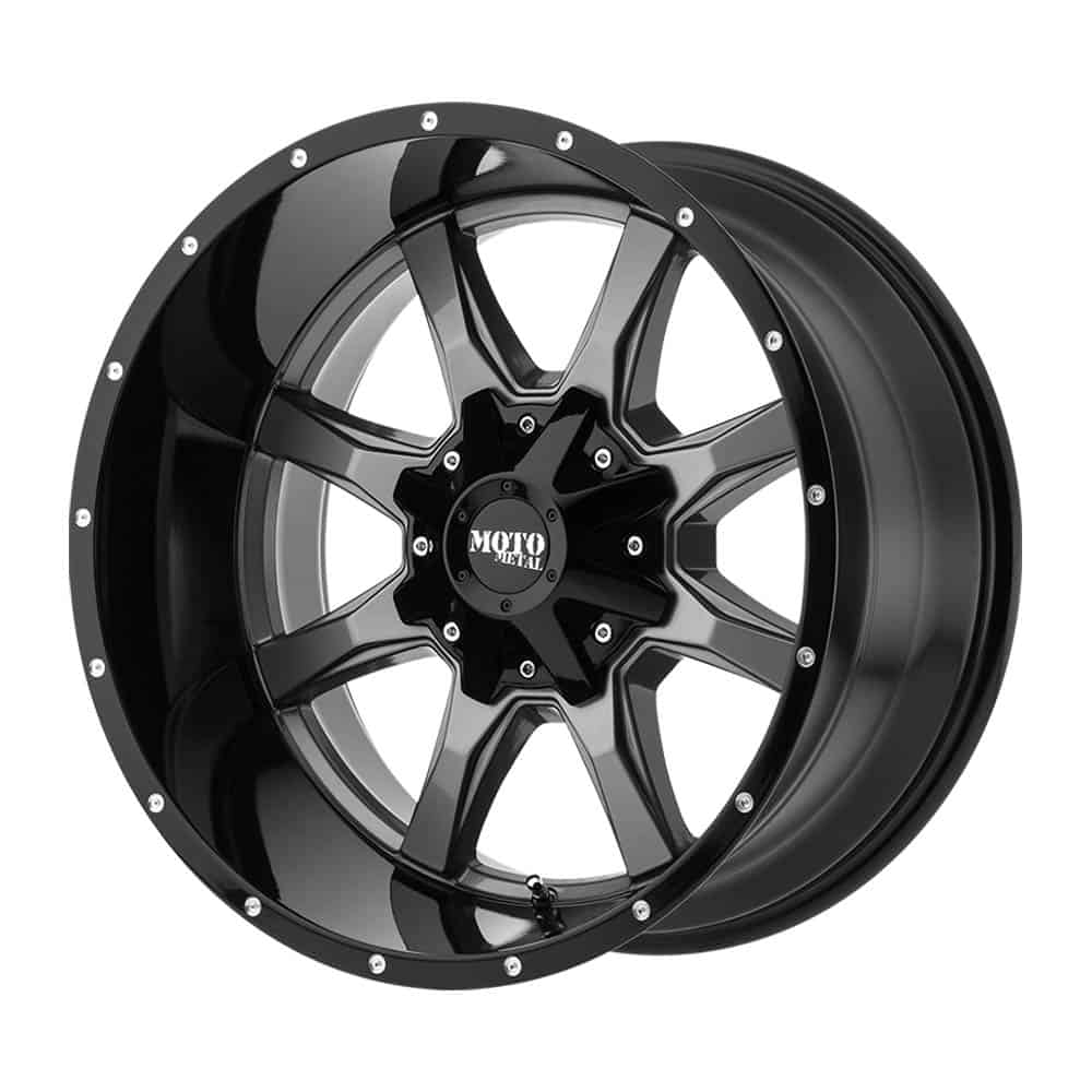 Moto Metal MO970 MO970 20X10 5X5.5/150 G-GRY BLK LP -24MM