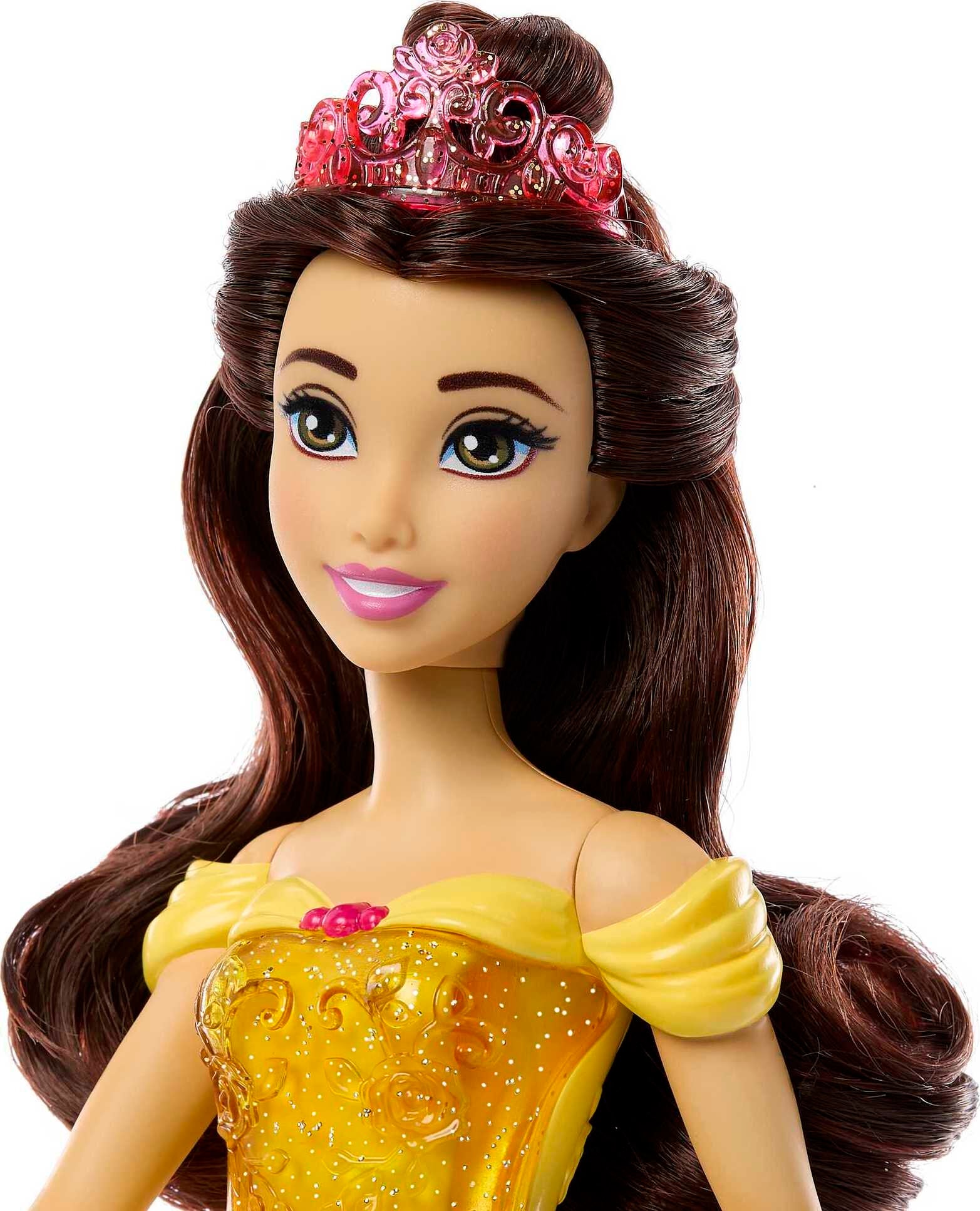 Disney Princess Belle Fashion Doll with Brown Hair, Brown Eyes & Tiara Accessory