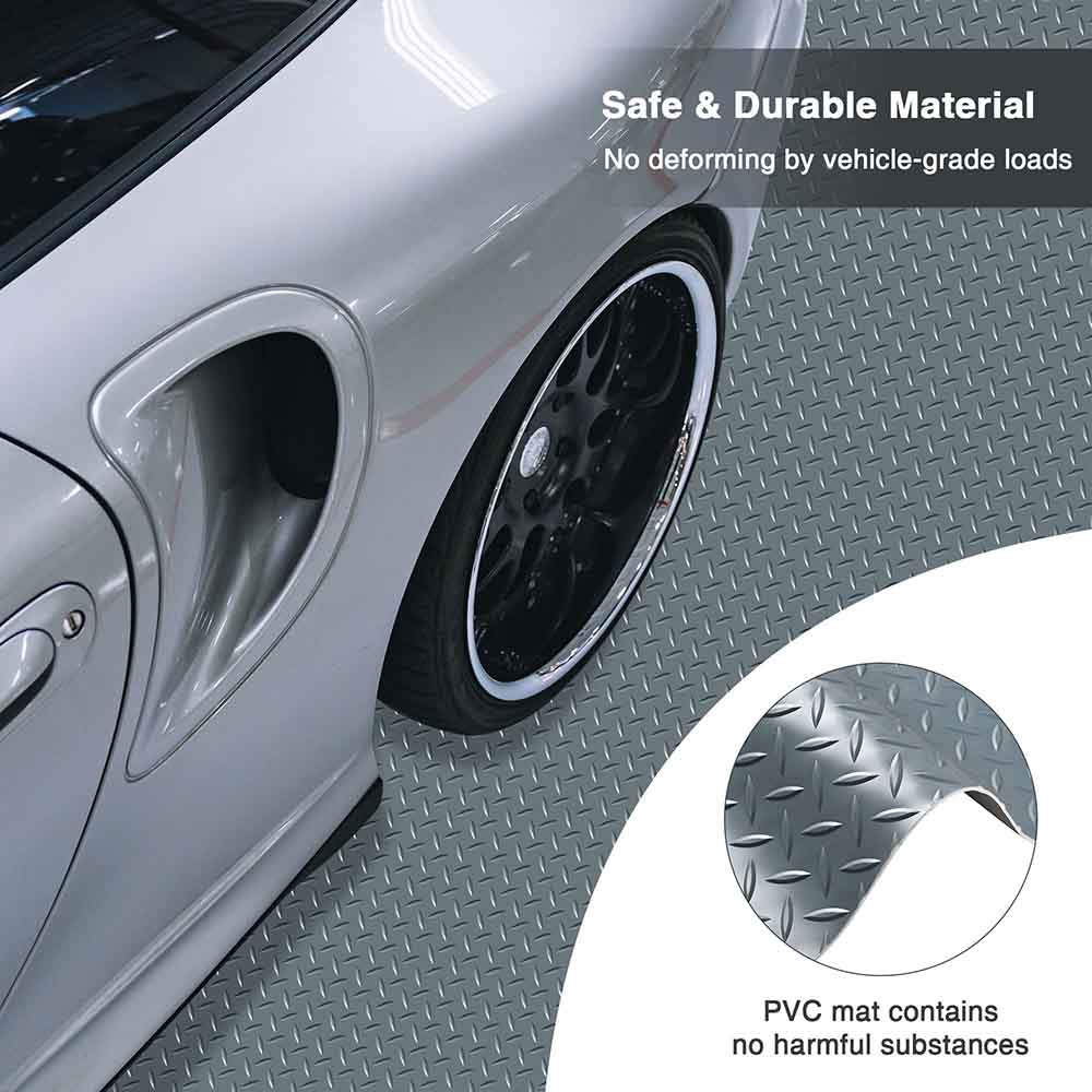 Yescom Vinyl Roll Flooring for Garage Cargo Trailer 19.5x6.5ft (1/8