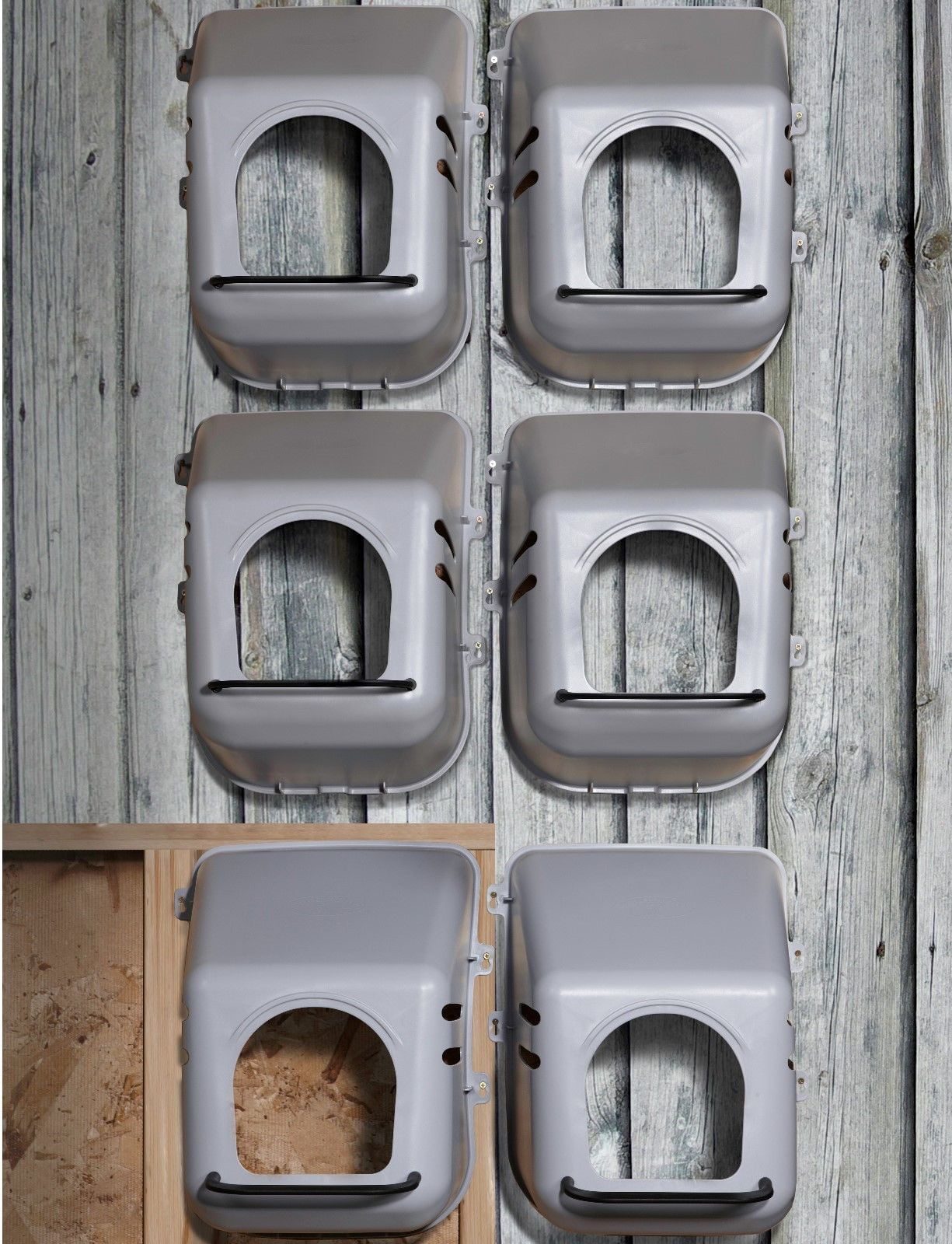 LARGE WALL MOUNT NESTING NEST BOX WITH PERCH FOR CHICKEN COOP HEN HOUSE POULTRY