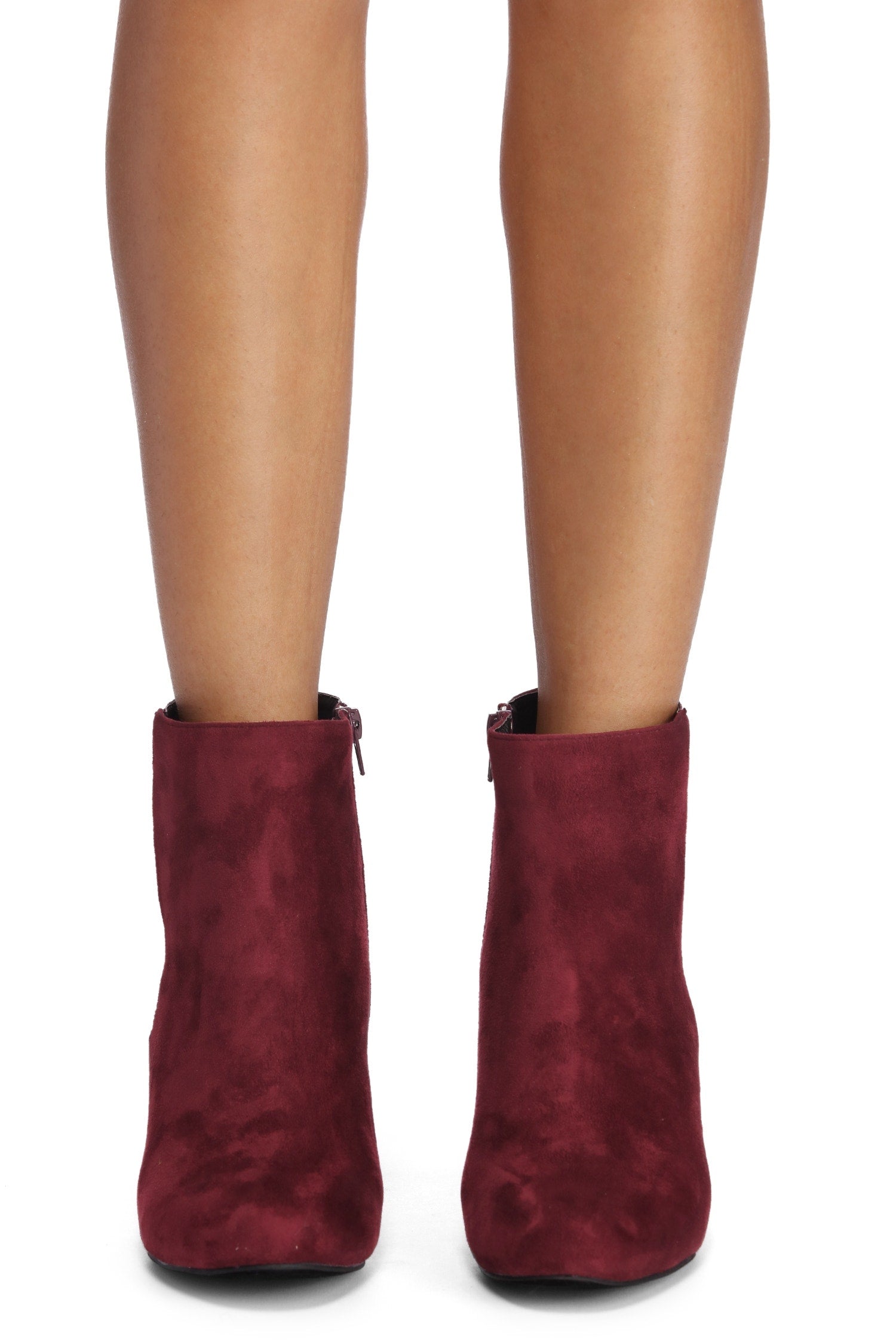 Contrasting Elements Block Heel Booties