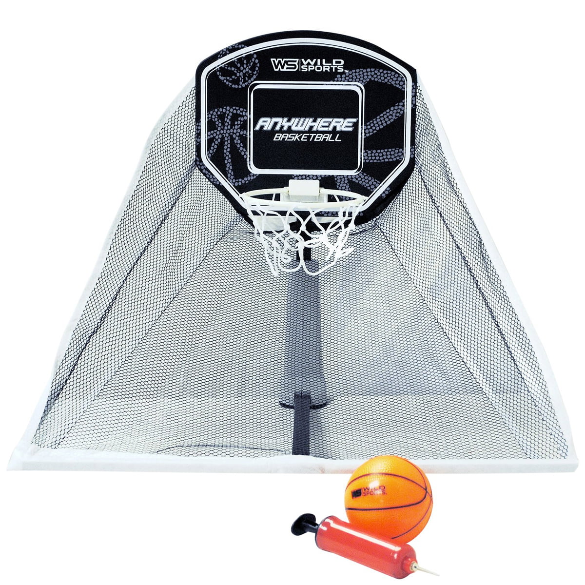 Wild Sports Tabletop Basketball Set with Mini Backboard， Hoop， Ball and Pump