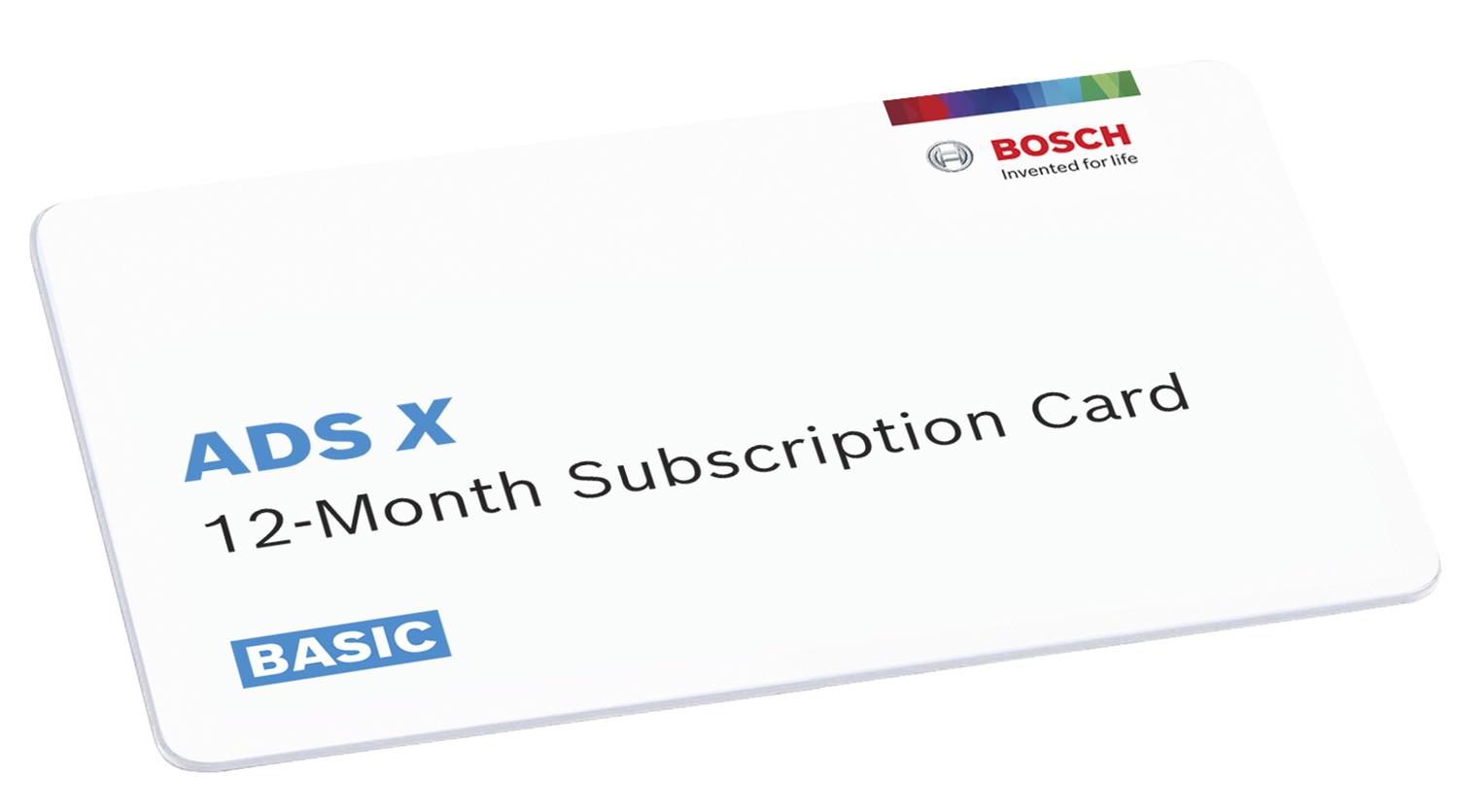 Bosch Performance 3945-SUB-BAS Bosch ADS X 12 Month Basic Plan Subscriptions