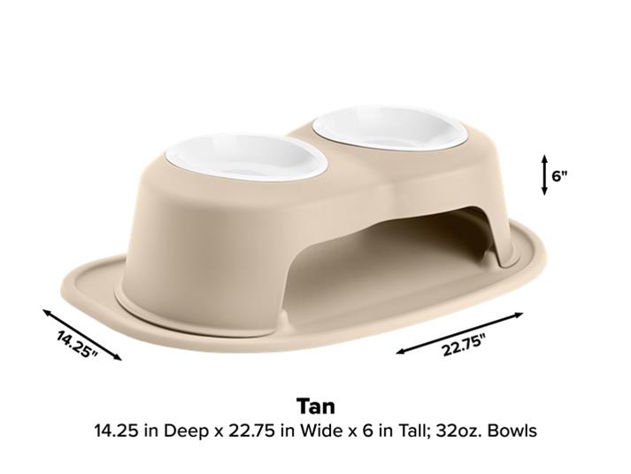 WeatherTech PDHC3206TNTN WeatherTech Double High Pet Feeding System