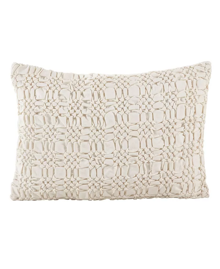 Saro Lifestyle Smocked Decorative Pillow， 14
