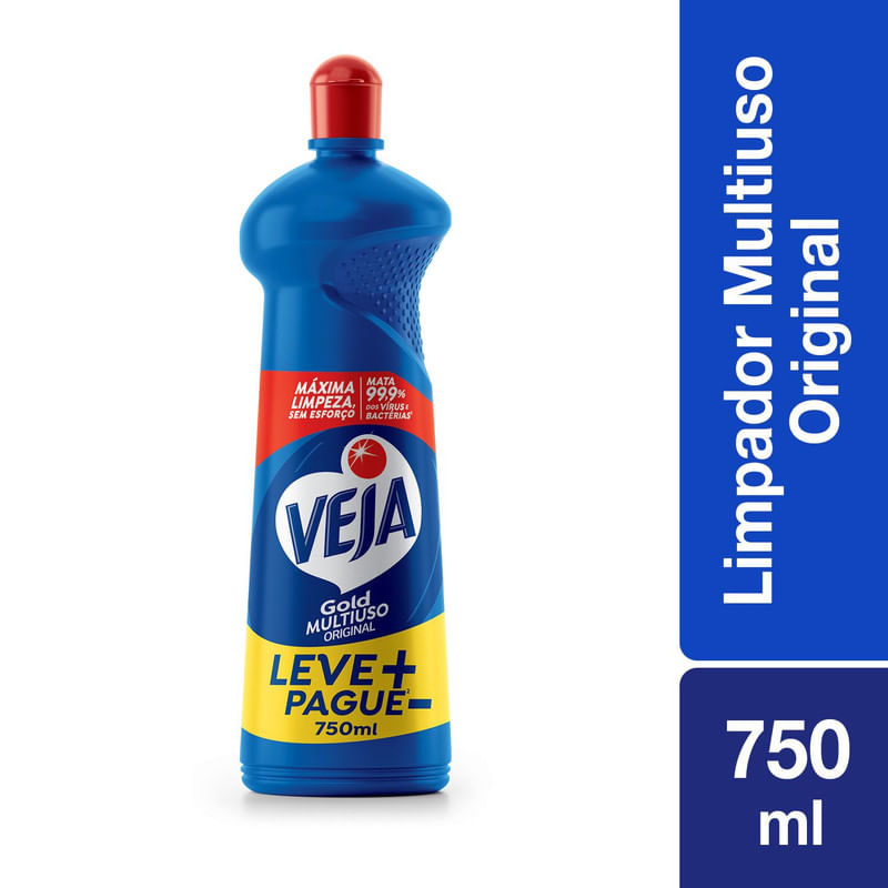 Limpador Multiuso Veja Gold Original 750ml Embalagem Economica