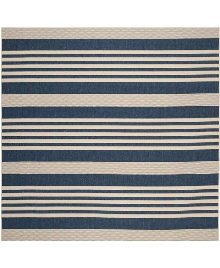Safavieh Courtyard Navy and Beige 7'10