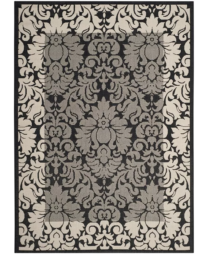 Safavieh Courtyard Black and Sand 2'3