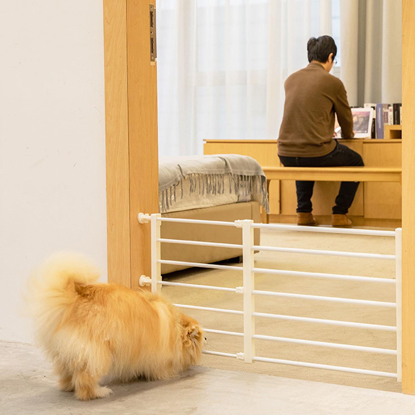 Portable Retractable Pet Dog Gate Expandable Protection Patio Doorway Garden Height 24cm