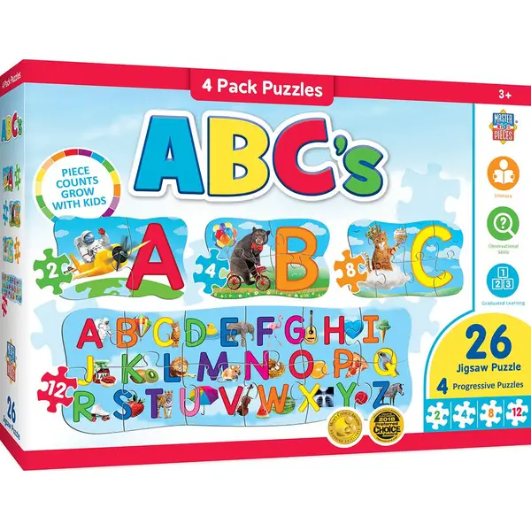 Masterpiece Puzzle 4-Count Educational ABCs Puzzle