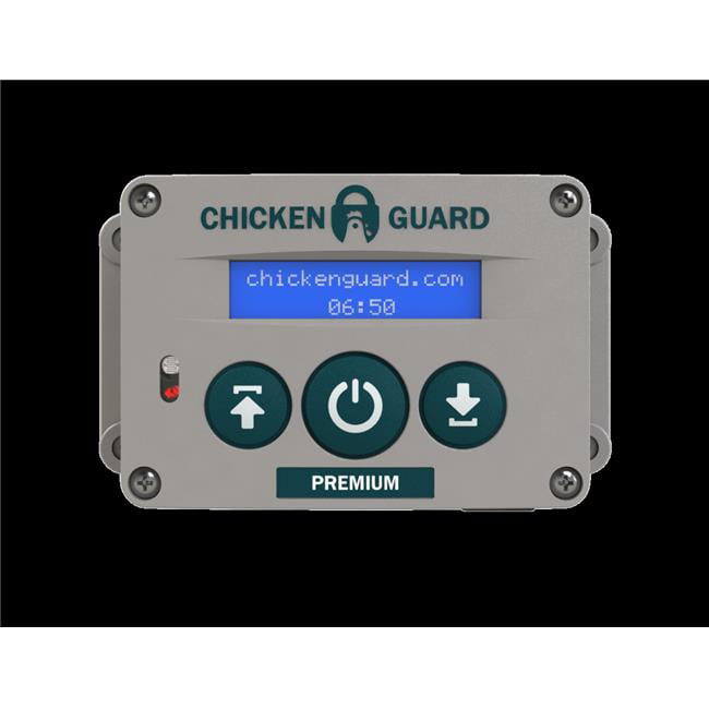 ChickenGuard 'Premium' Automatic Chicken Coop Pop Door Opener Lifts Up To 2 lbs， Timer/Light Sensor | Outdoor/Indoor Auto Door Opener， Chicken Coop Accessories