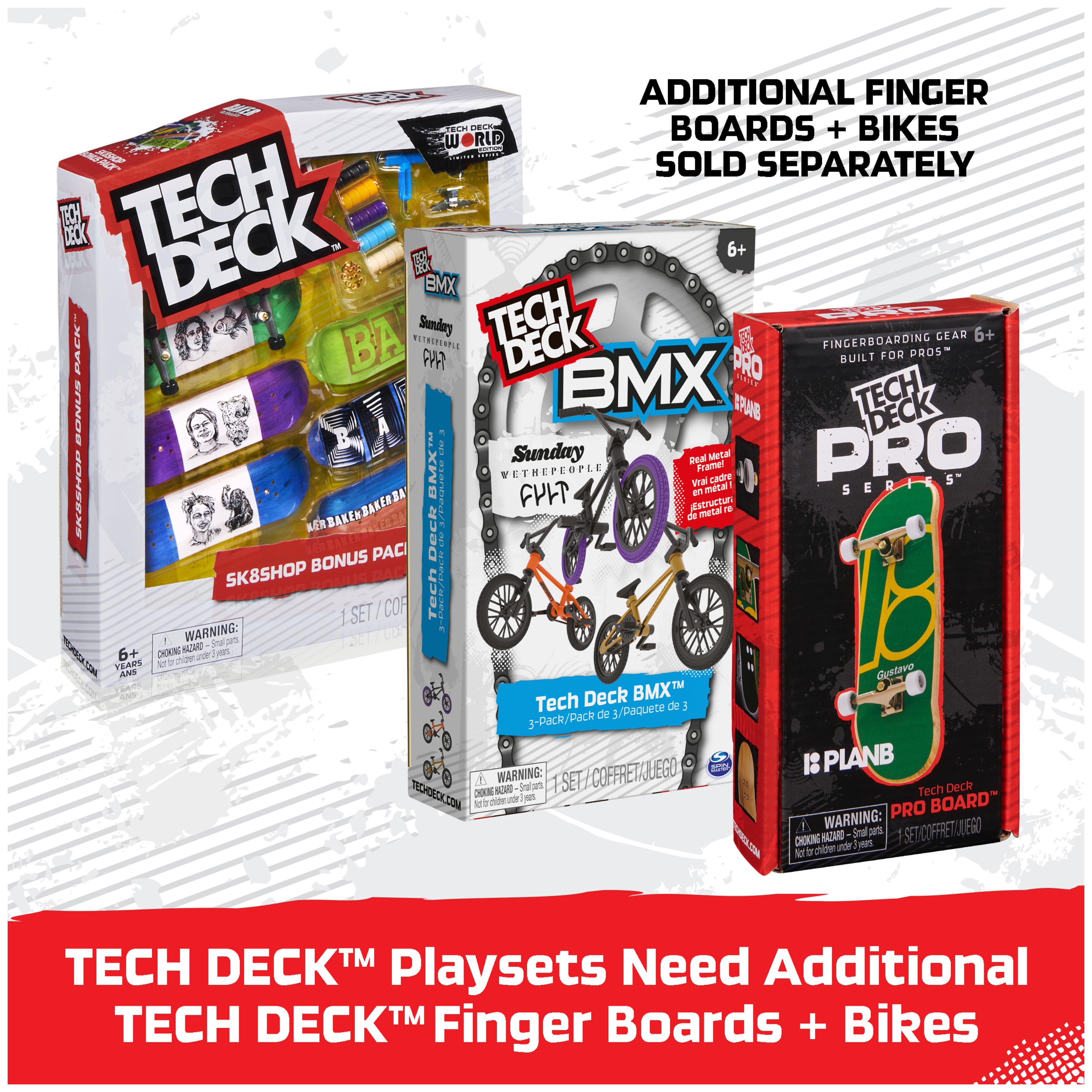 Tech Deck， Play and Display Transforming Ramp Set and Carrying Case