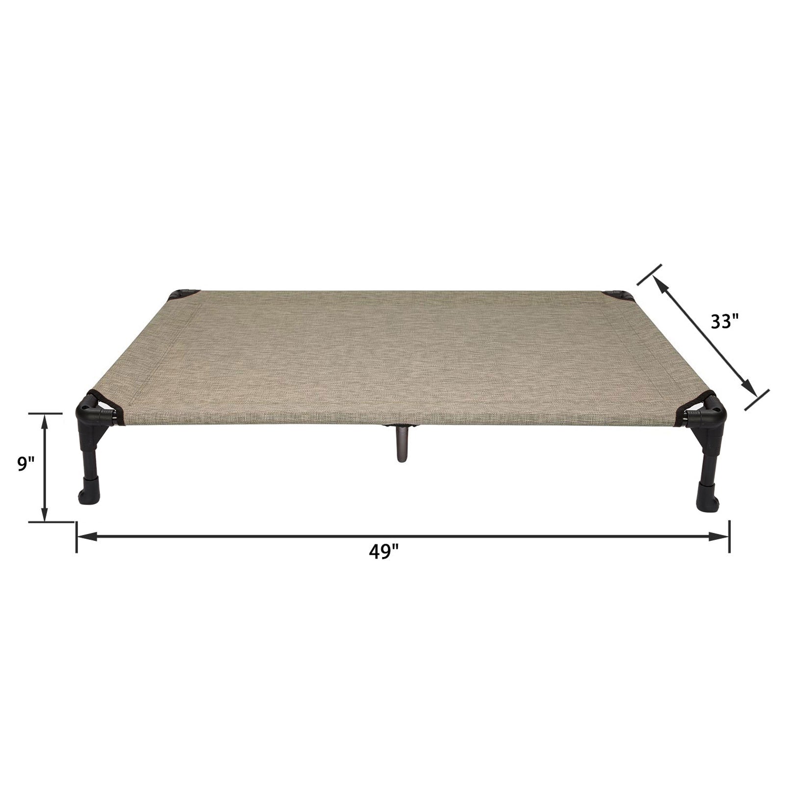 Veehoo Cooling Elevated Dog Bed， Portable Raised Pet Cot with Washable Mesh， X Large， Beige Coffee