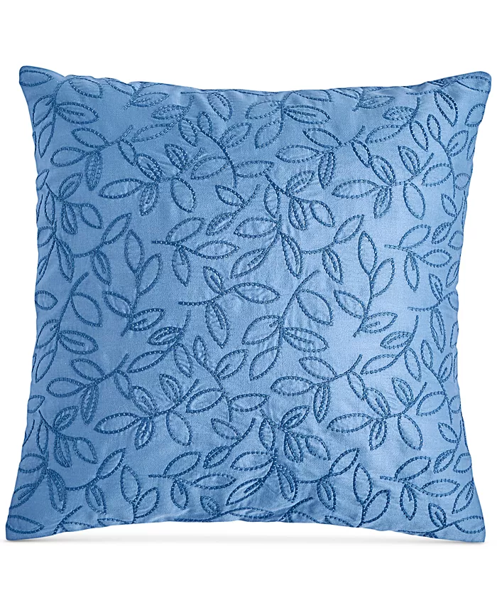 Charter Club Corded Leaves Decorative Pillow， 18