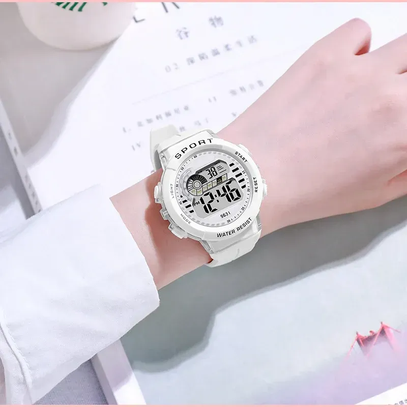 LIUYANGTIAN 1/2pcs Fashion Sports Watch 30M Waterproof 7 Colors LED Backlight Alarm Stopwatch Electronic Wristwatch for Teens Men Women