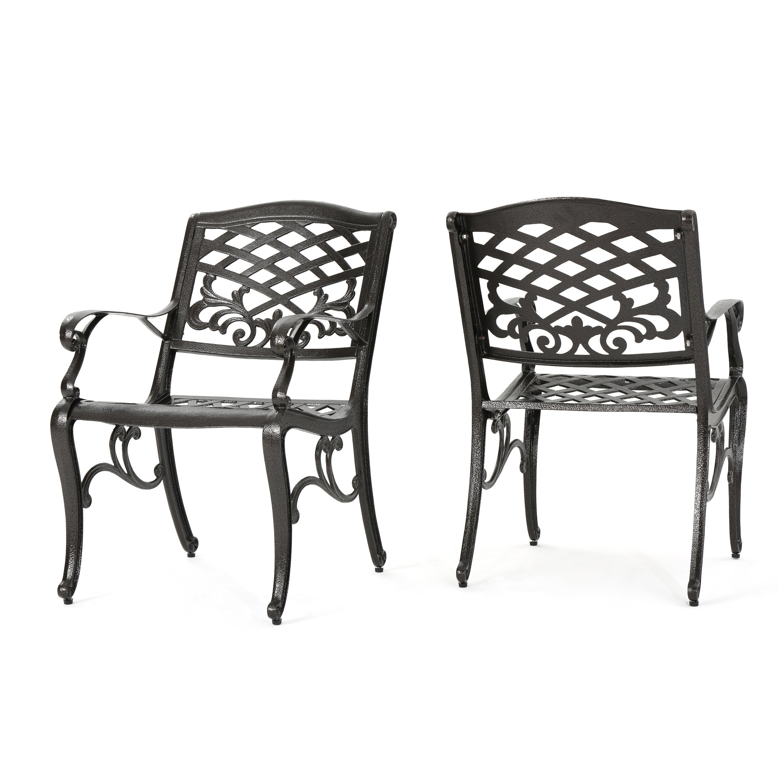 Covington Outdoor Cast Aluminum Dining Chair (Set of 2)