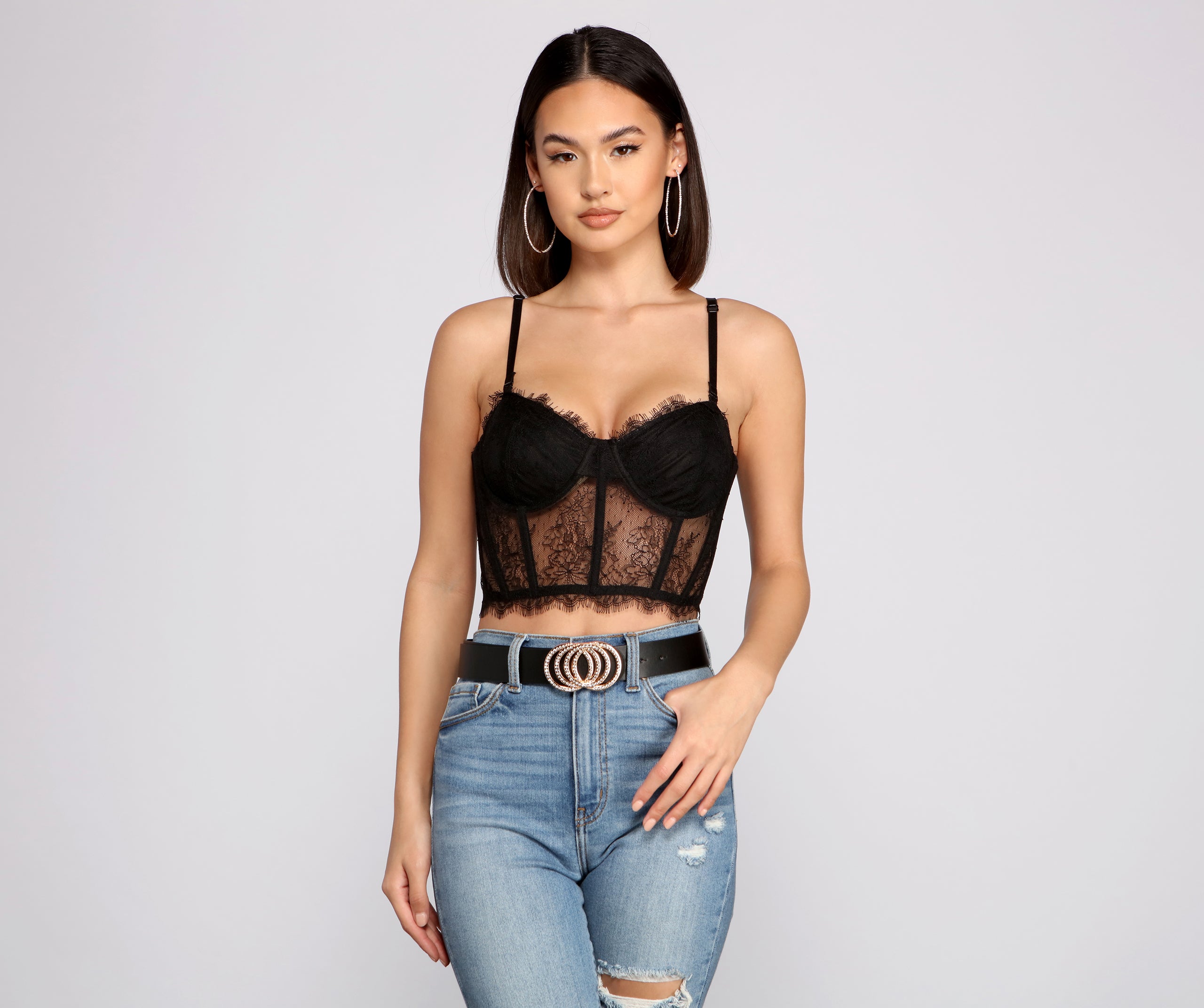 Glamorous Vibes Rhinestone O-Ring Belt