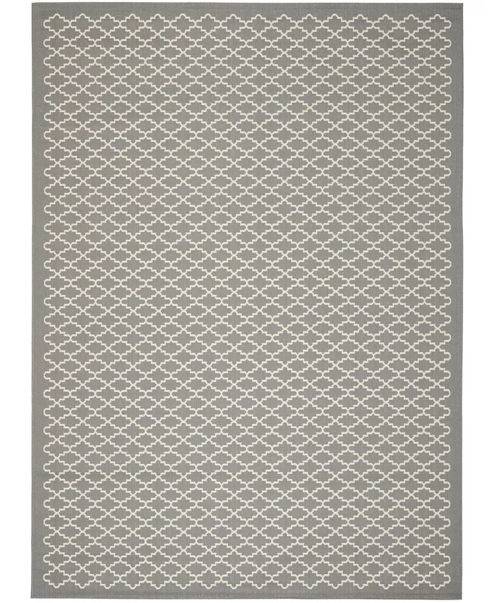 Safavieh Courtyard Anthracite and Beige 8' x 11' Sisal Weave Outdoor Area Rug