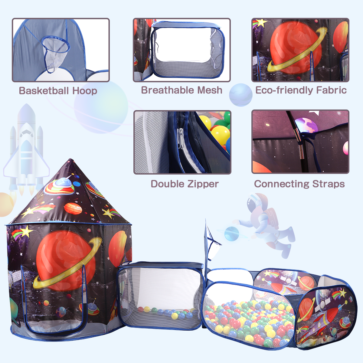 GILOBABY Kids Play Tent, Indoor or Outdoor Playhouse for Toddler (Polyester)