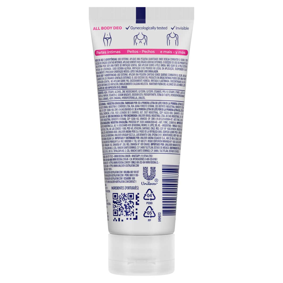 Desodorante Creme Rexona All Body Deo Wild Rose 75g