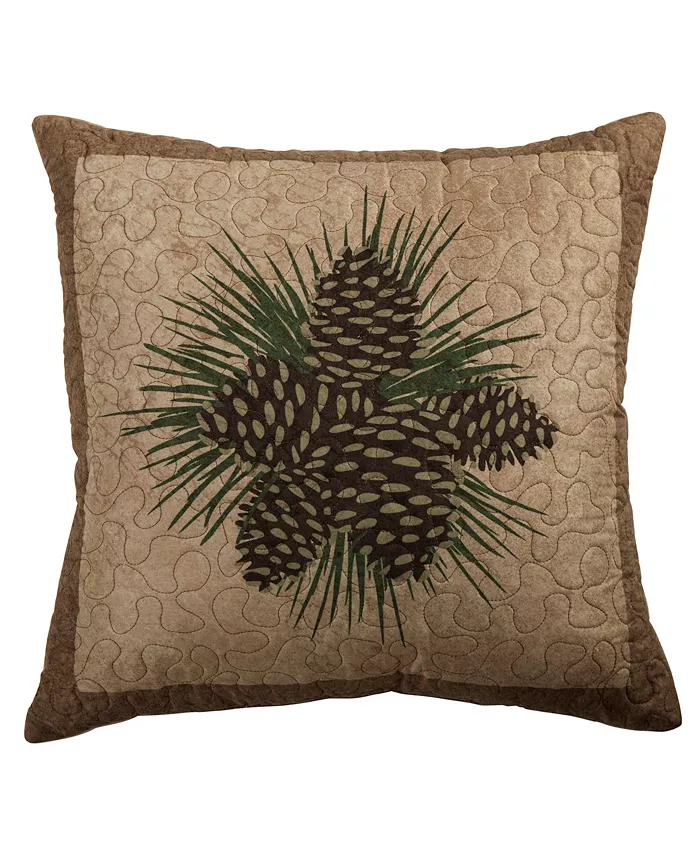 Donna Sharp Antique-Like Pine Cone Decorative Pillow， 18