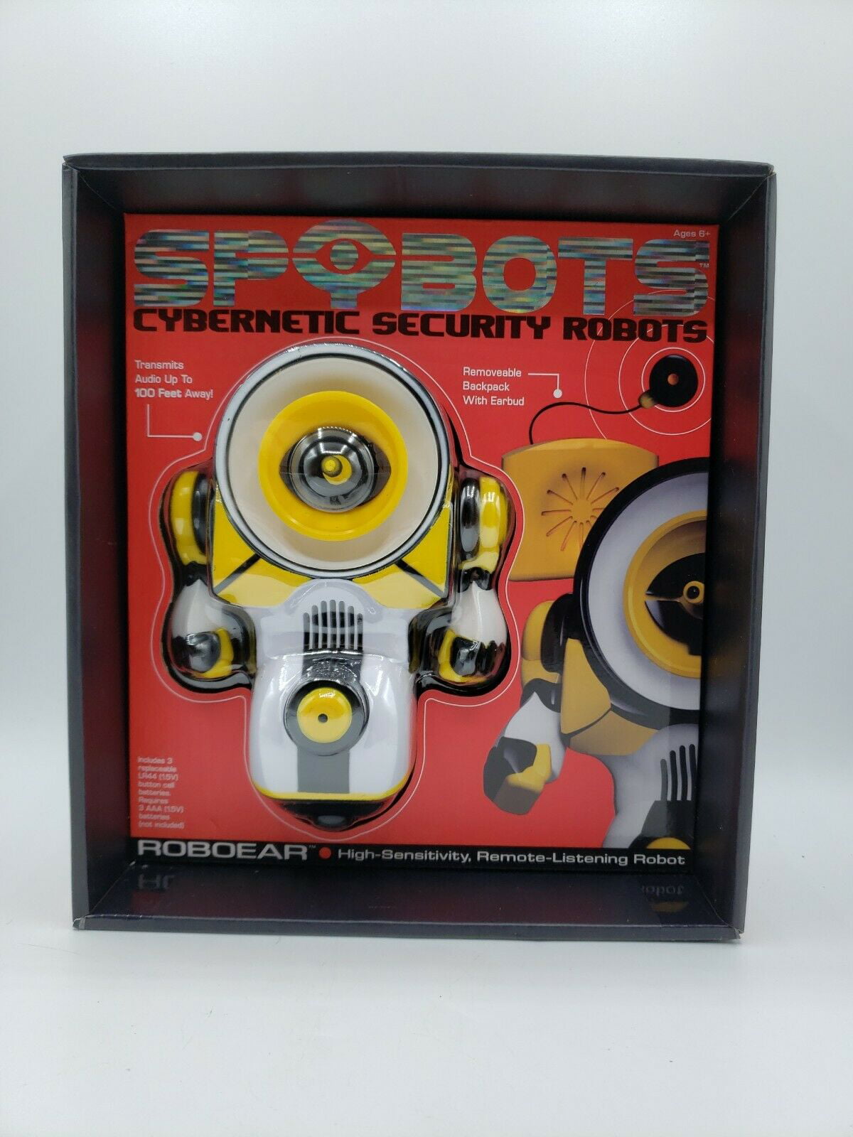 SPYBOTS Cybernetic Security Robots ROBOEAR Yellow Remite Listening Robot