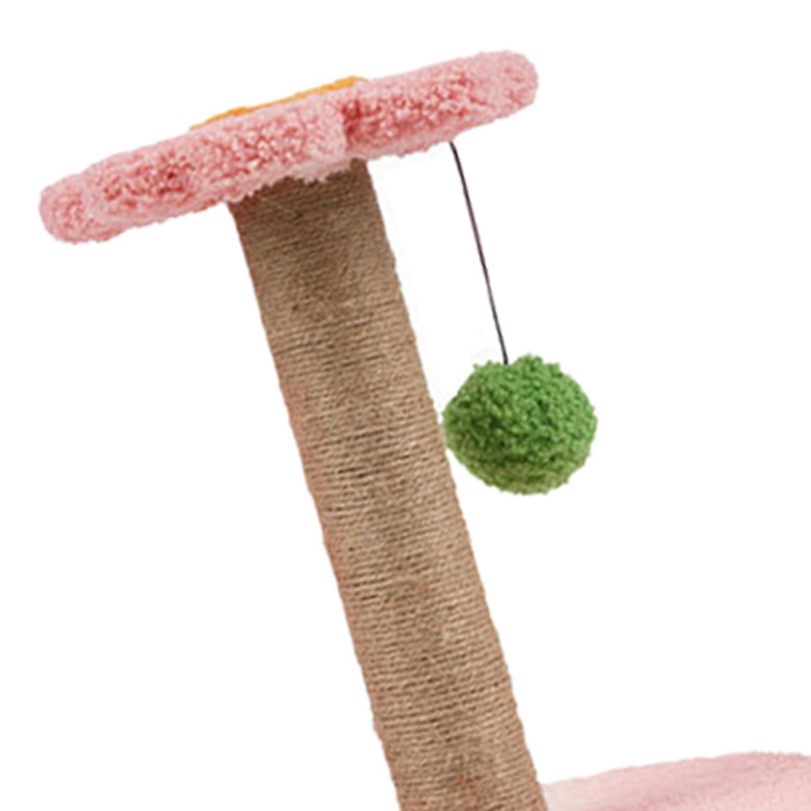 Cat Scratcher Interactive Toys Shelf Activity Center Sisal Cats Pink Flower