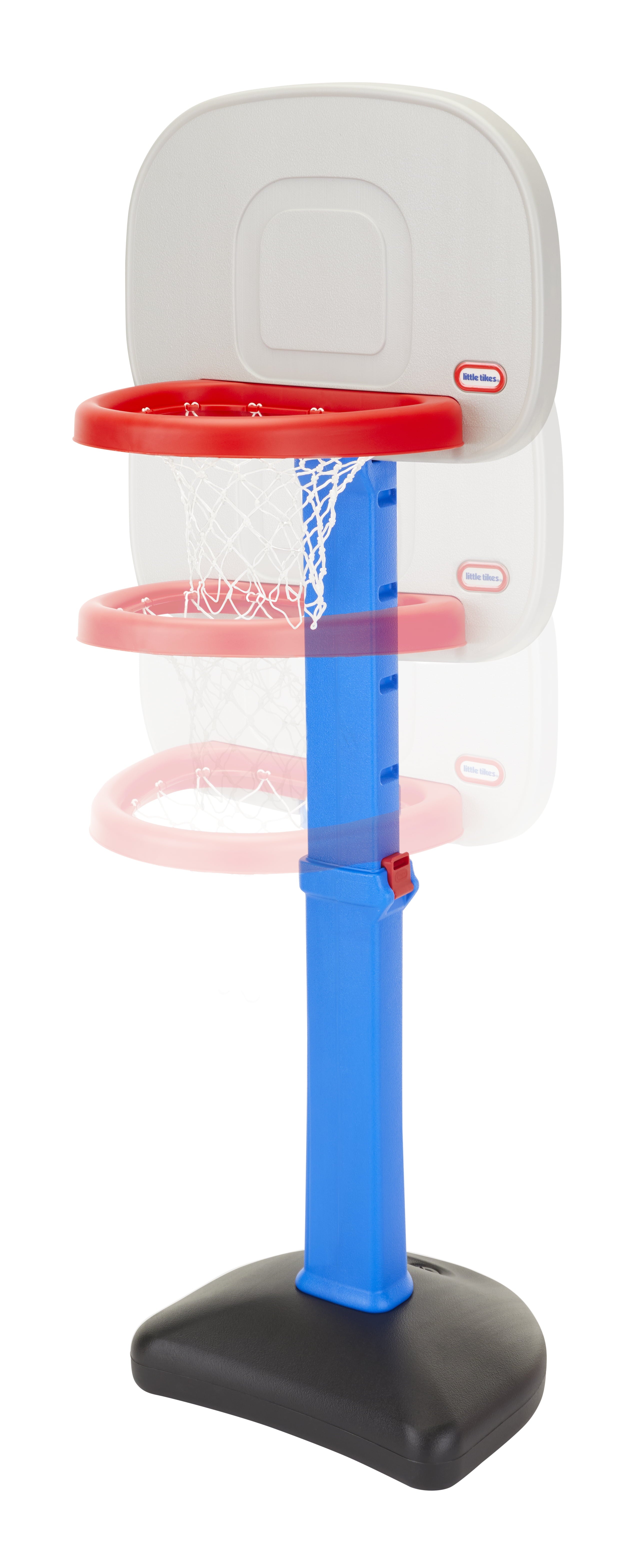 Little Tikes TotSports Easy Score Toy Basketball Hoop with Ball， Height Adjustable， Indoor Outdoor Backyard Toy Sports Play Set For Kids Girls Boys Ages 18 months to 5 Year Old， Blue