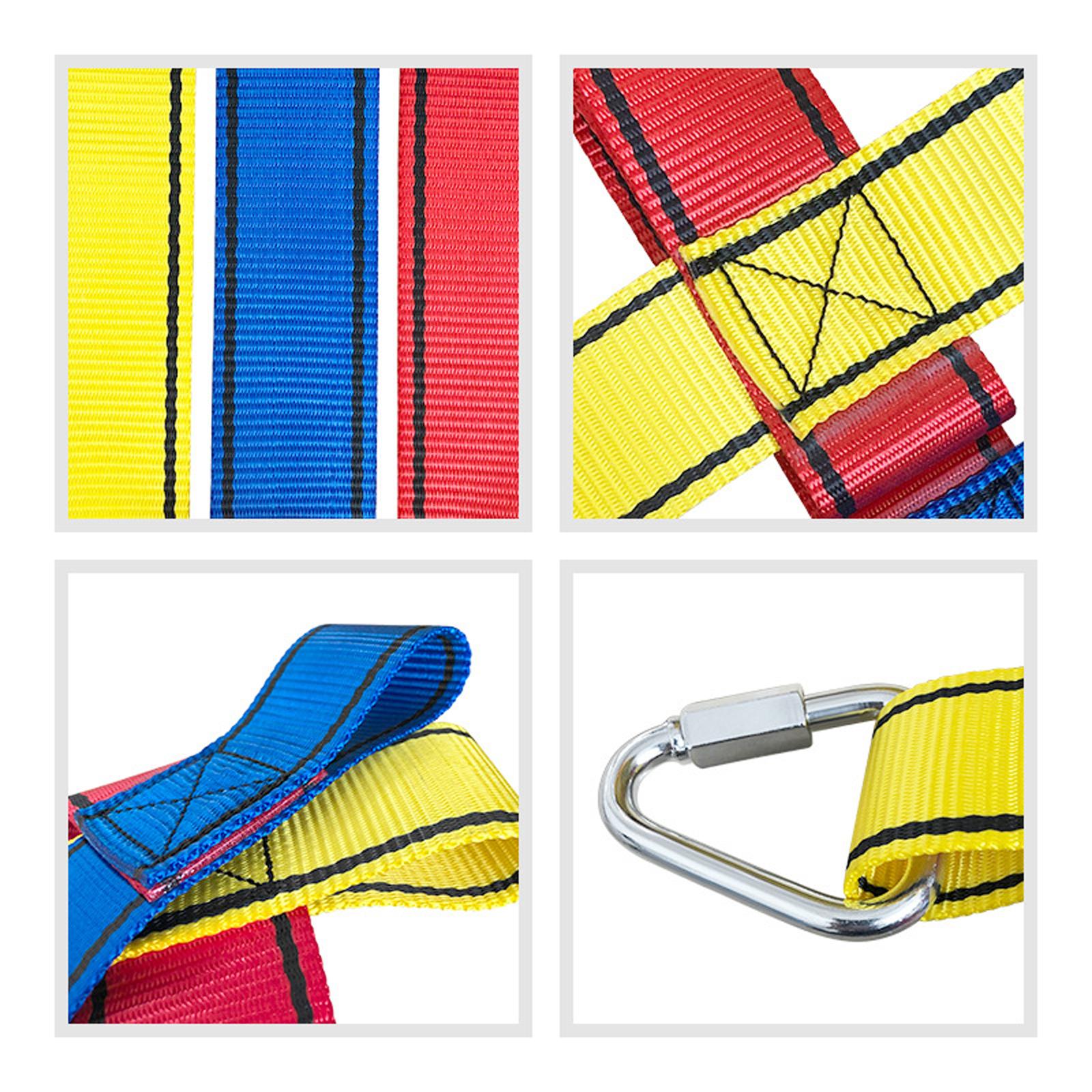 Durable Children Climbing Net Rope Ladder Coloful Webbing Climbing Plaything for Treehouse Playground Gyms Physical Training Child