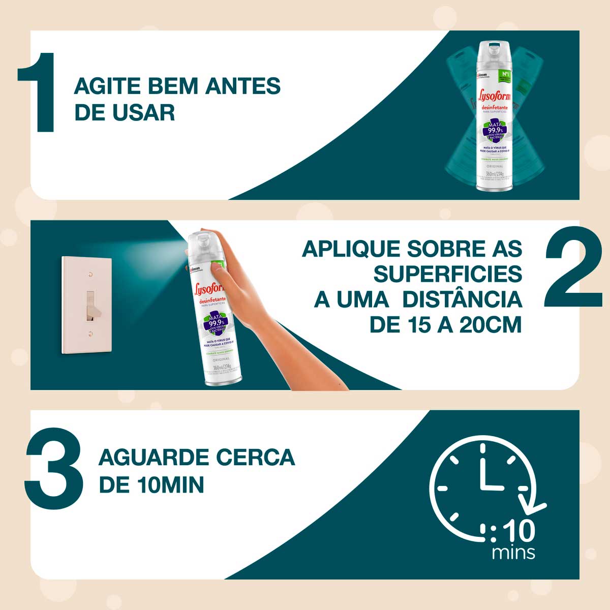 Desinfetante Aerossol Lysoform Lavanda 360ml