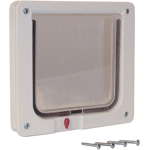 Ideal Pet Products Lockable Cat Flap Door Small White 1.625