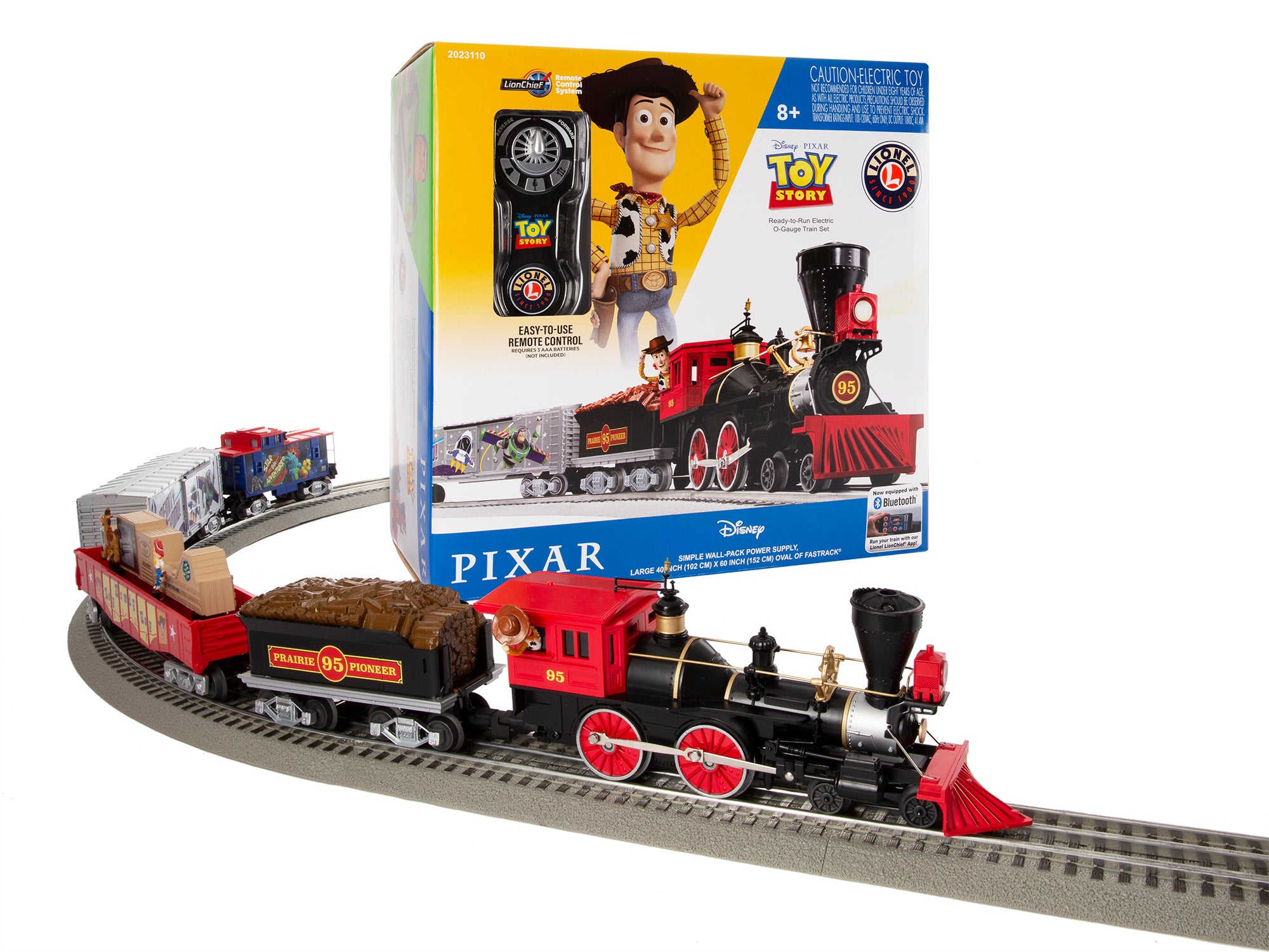 Lionel Disney Pixar Toy Story Electric O Gauge Model Train Set with Remote and Bluetooth Capability