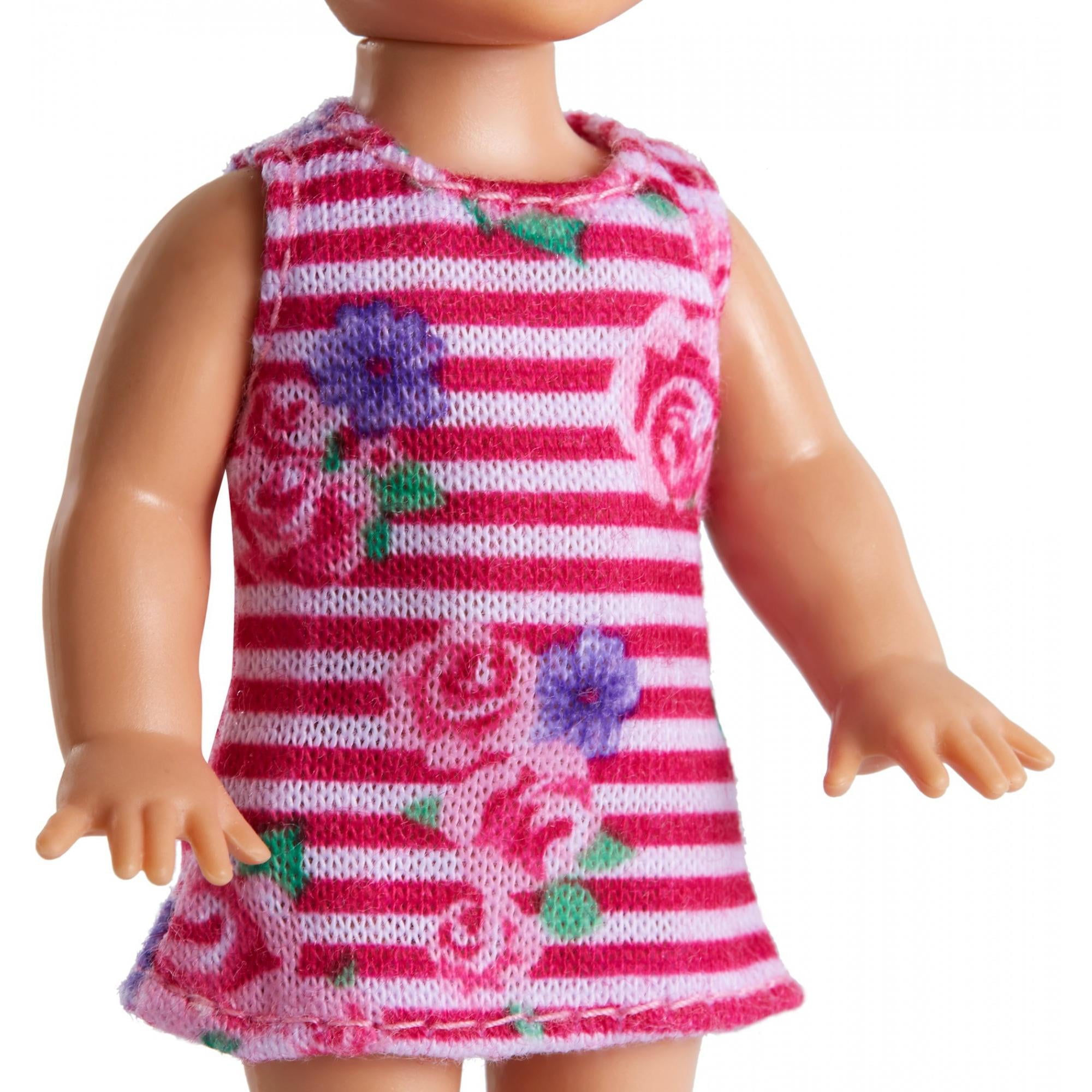 Barbie Skipper Babysitters Inc. Dolls, 2 Pack of Girl Siblings, Small Toddler Doll and Baby Doll Figure