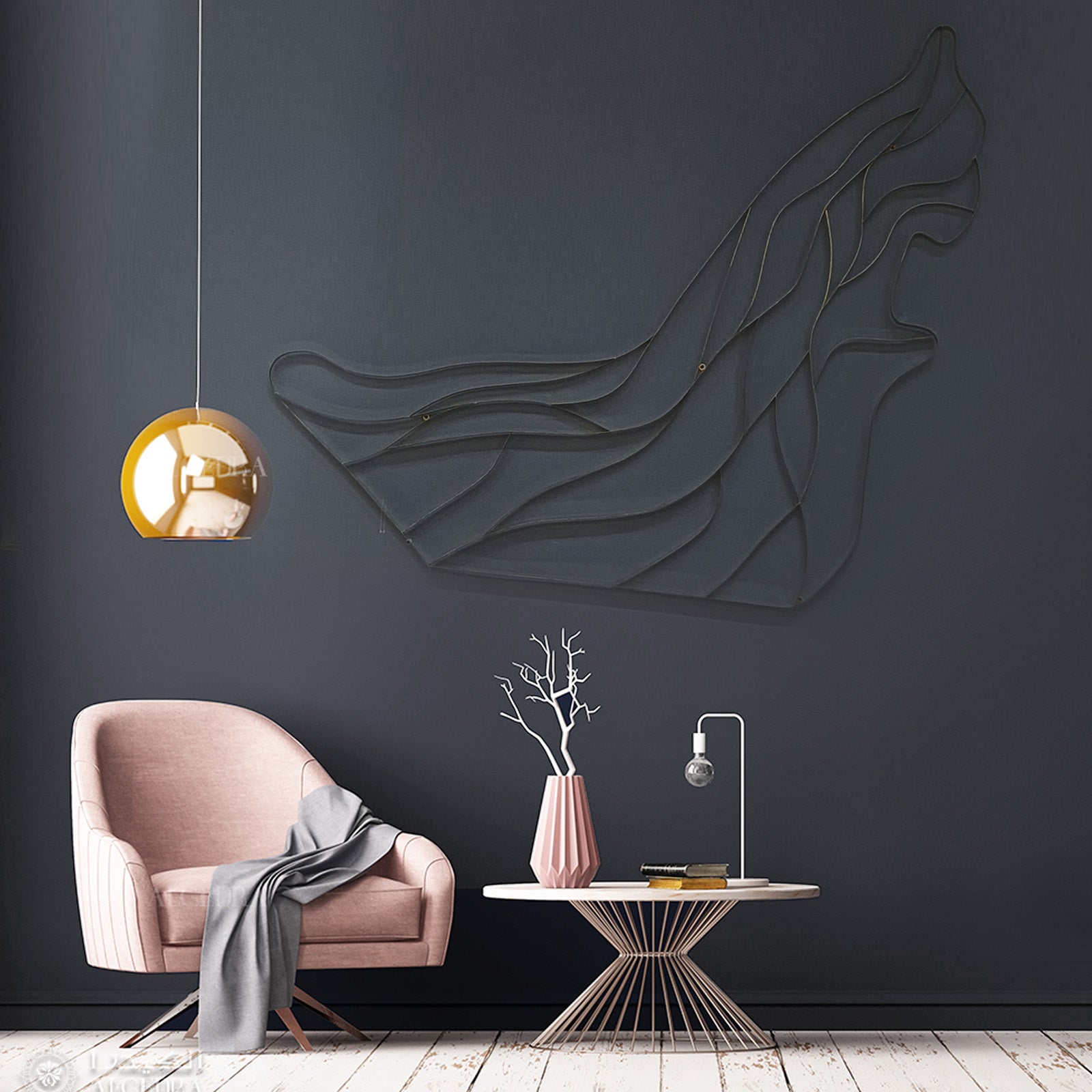 Handcrafted Uae Map Stainless Steel Artwork Bg2020152