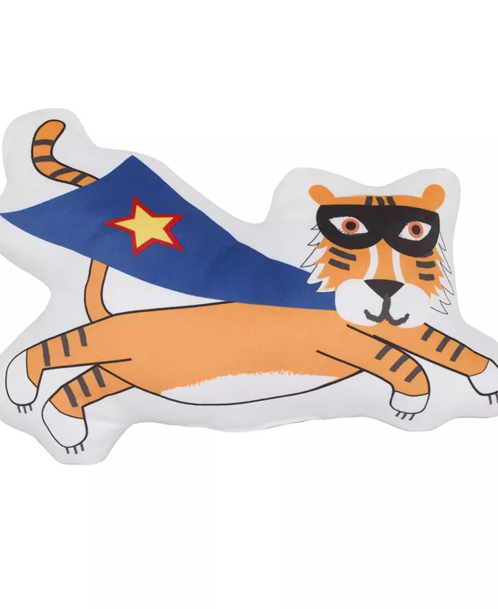 Macy's Super Hero Masked Tiger with Cape Decorative Pillow