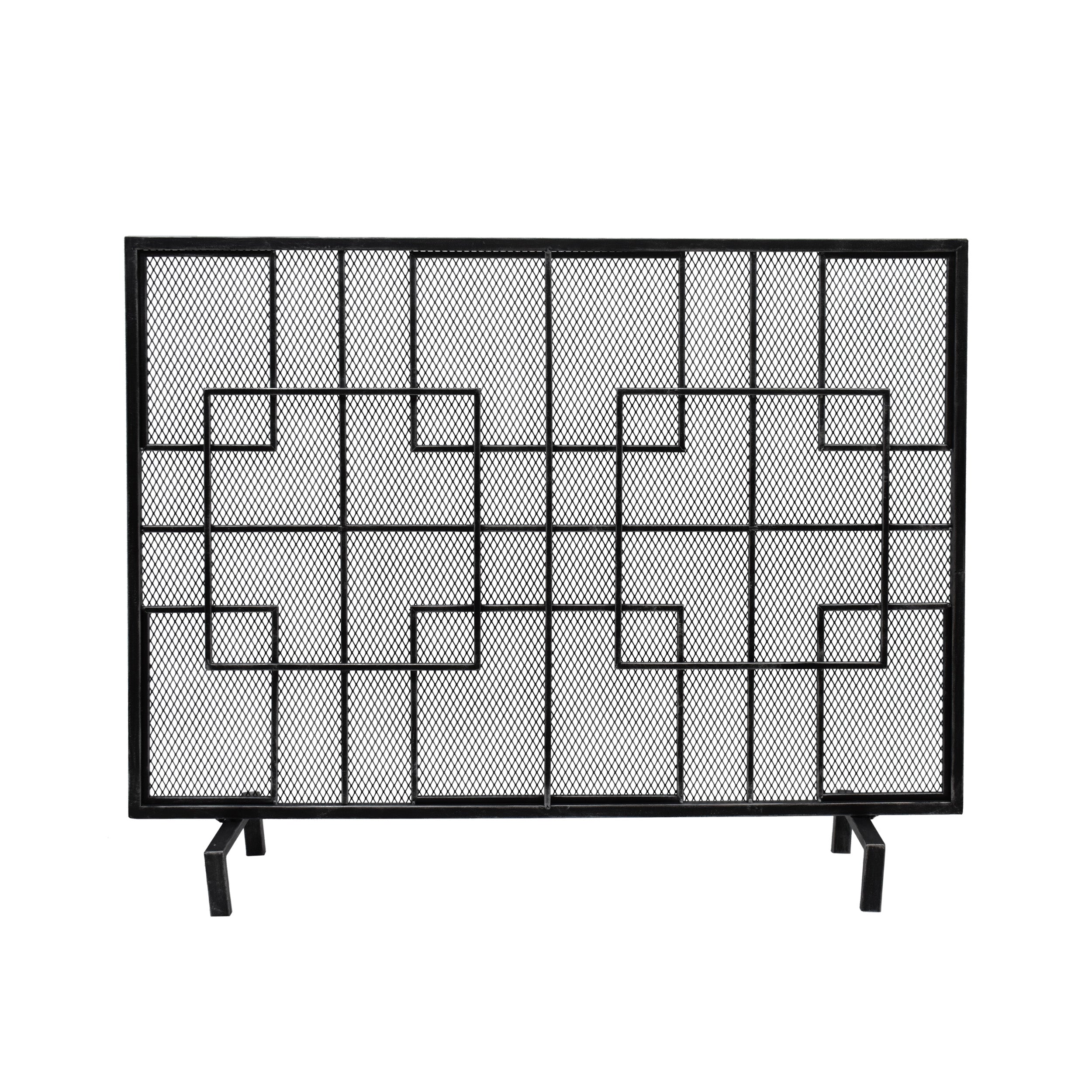 Dorothy Modern Single PanelIron Firescreen