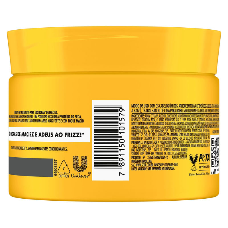 Mascara de Tratamento Seda Toque de Seda 300g