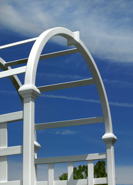 Vita 39"L x 23"W x 81"H Athens Vinyl Arbor, White, VA68111