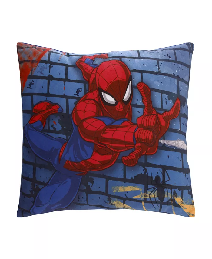 Marvel Spiderman Wall Crawler Toddler Pillow， 12