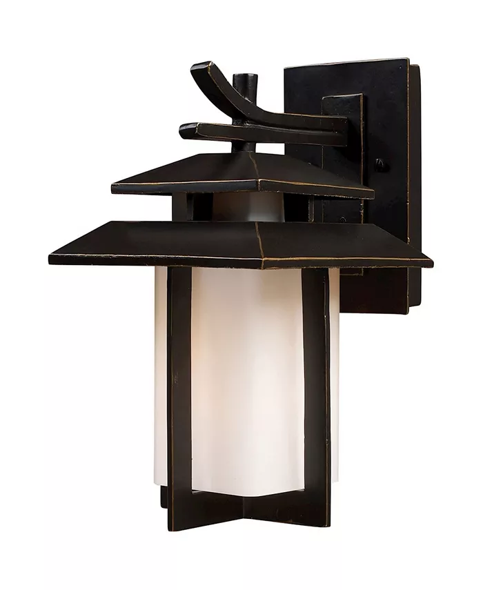 Macy's Kanso 1-Light Outdoor Sconcein Hazlenut Bronze