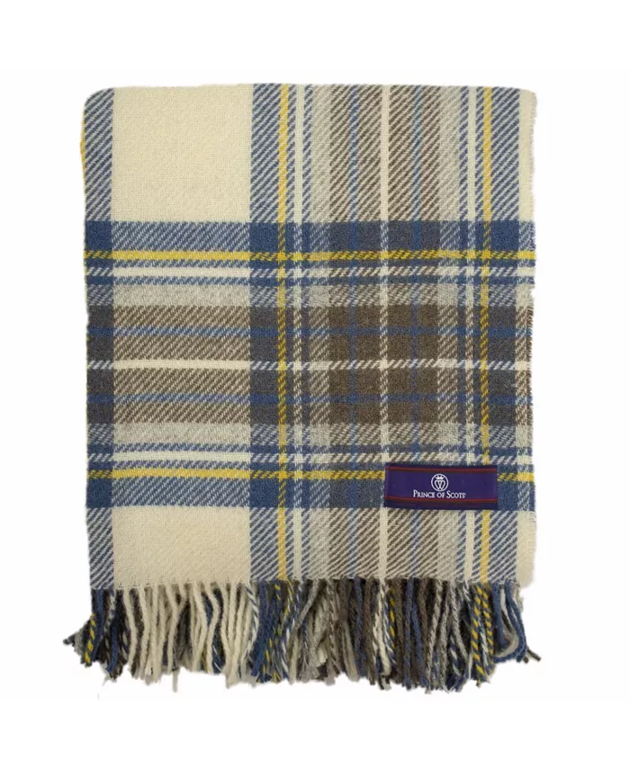 Prince of Scots Highland Tartan Tweed Pure New Wool Throw