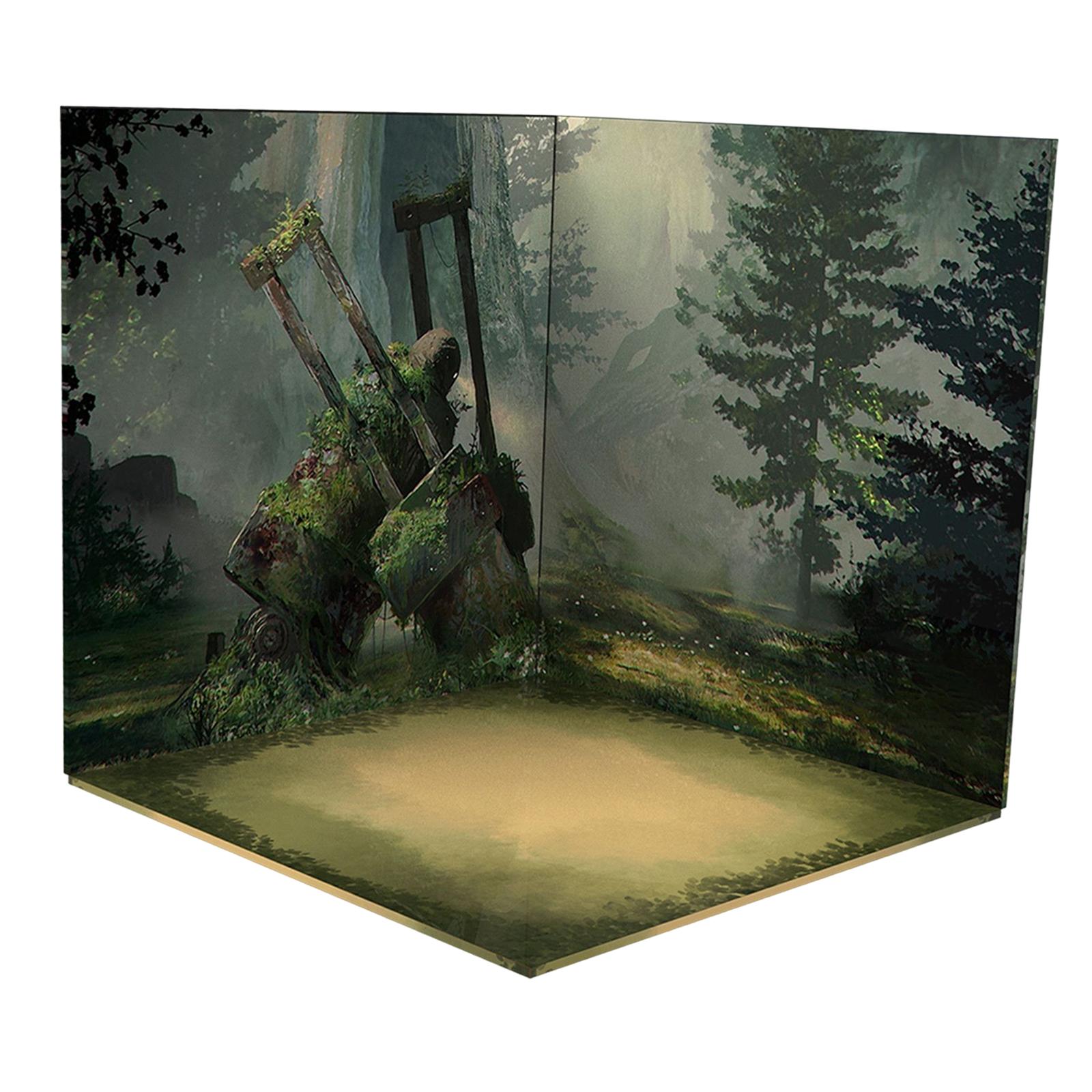 1/12 Backdrop Display Storage Collection Organizer Decoration for Action Figure Dolls， 1:12 Car Display Show Background Forest