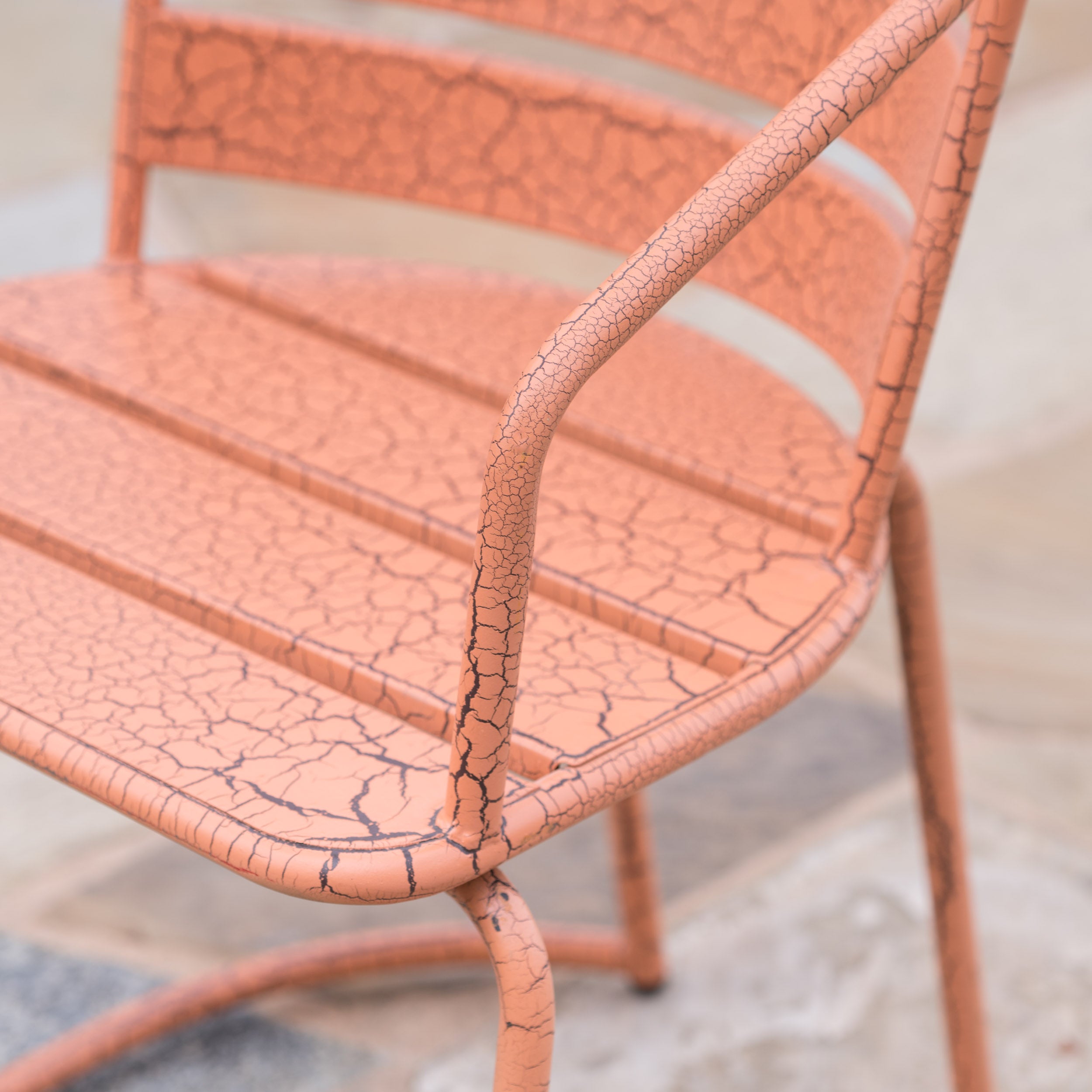 Porto Outdoor 3 Piece Crackle Finished Iron Bistro Set