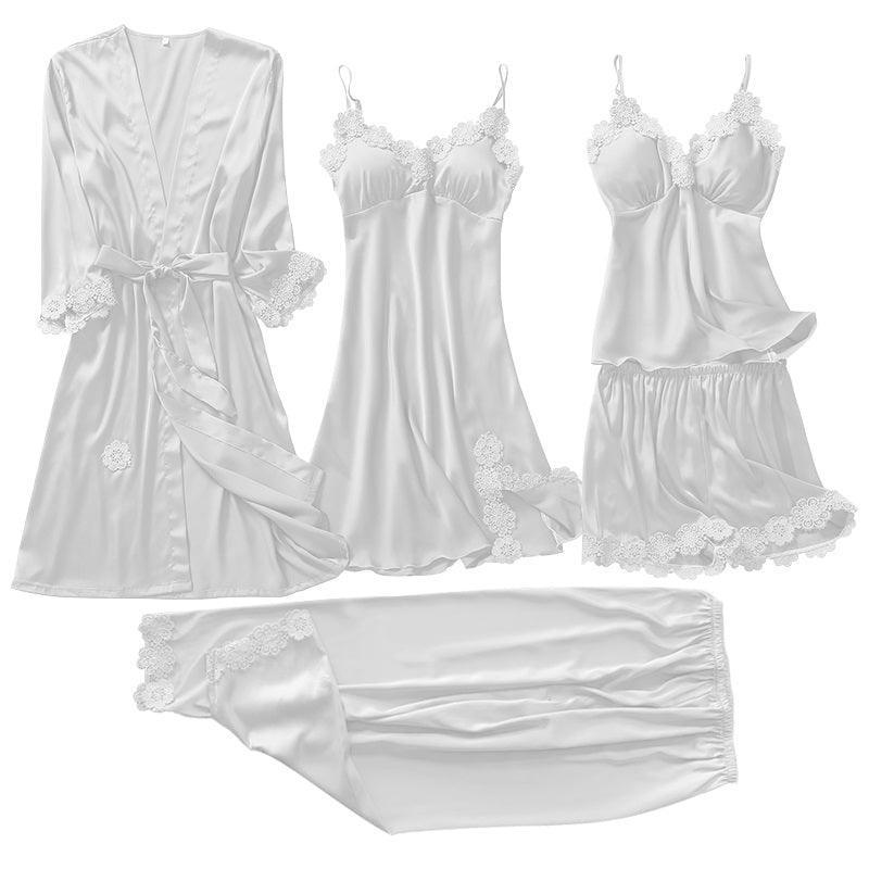 Conjunto SweetDream com 5 Peças em Cetim de Seda / O Conjunto da Mulher Bela & Sensual!