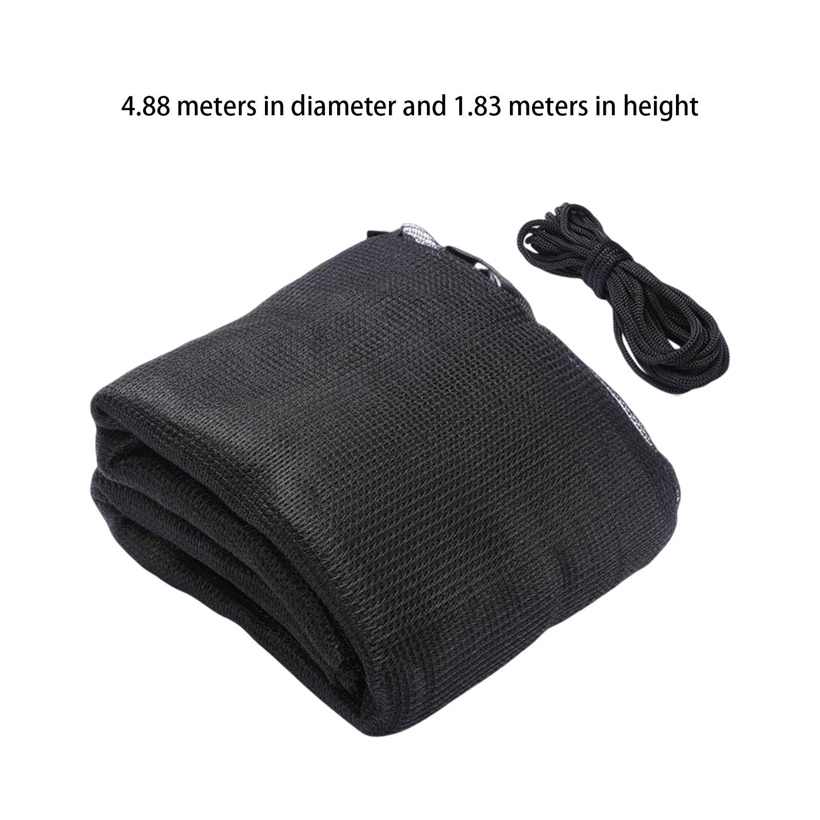 Trampoline Enclosure，Trampoline Replacement Net Breathable Woven Mesh，Trampoline Replacement Netting Ventilation Black，Trampoline Protective Enclosure Net Round Frame，Trampoline 16ft 12 poles