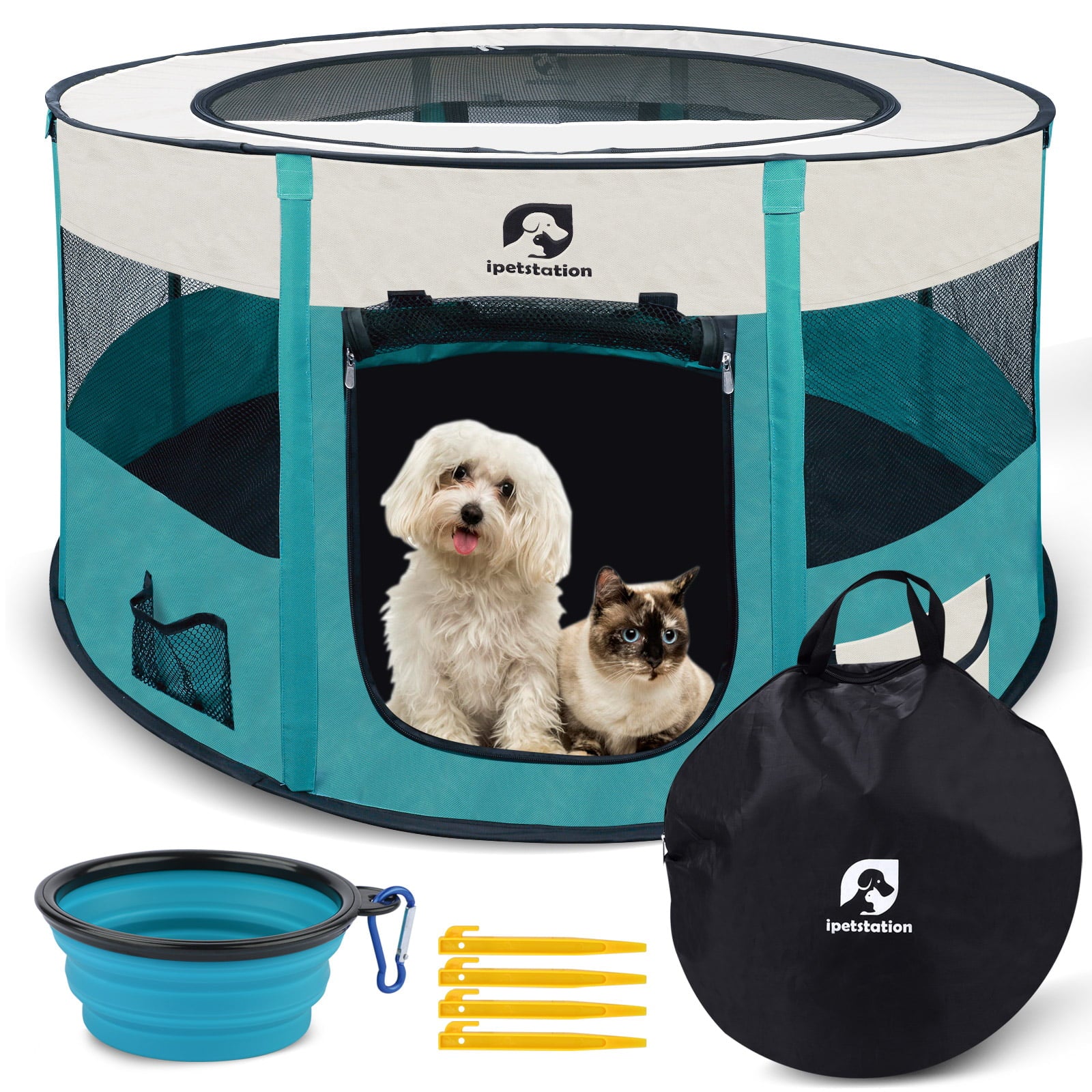 LAKWAR Large Pet Playpen for Dogs and Cats， 44