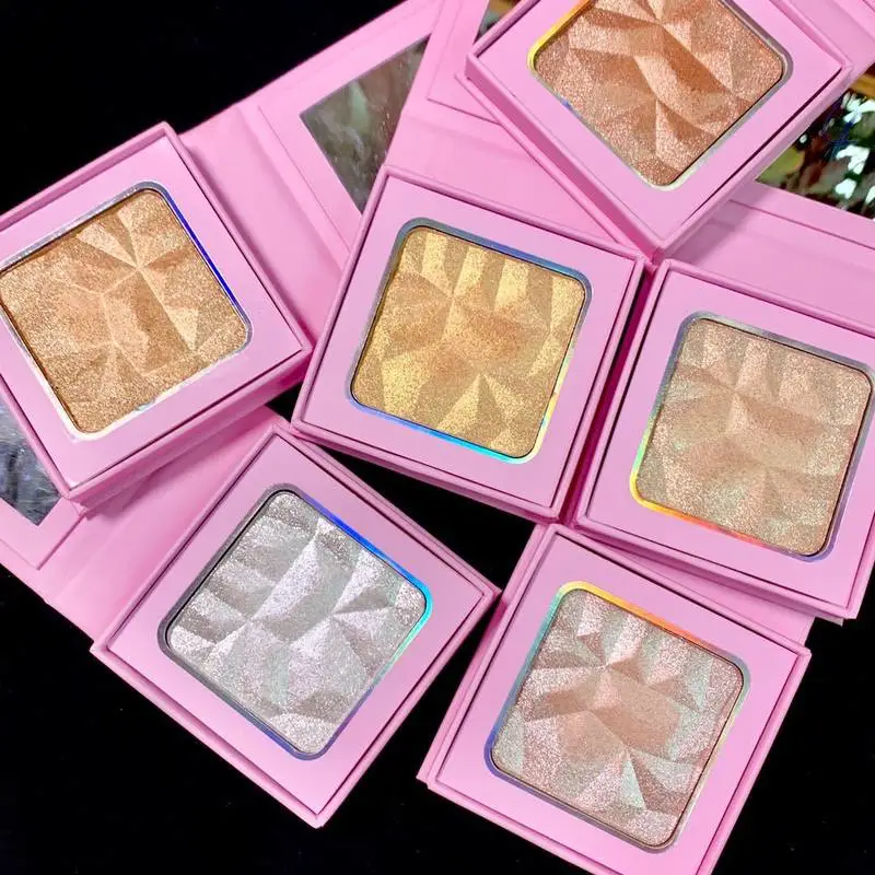 Private Label Highlighter Makeup Palette Highlight Powder with Mirror