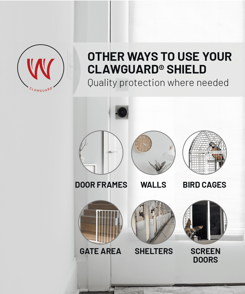 Heavy Duty CLAWGUARD - Big Dog Scratch Shield - Ultimate Door， Frame and Wall Protection