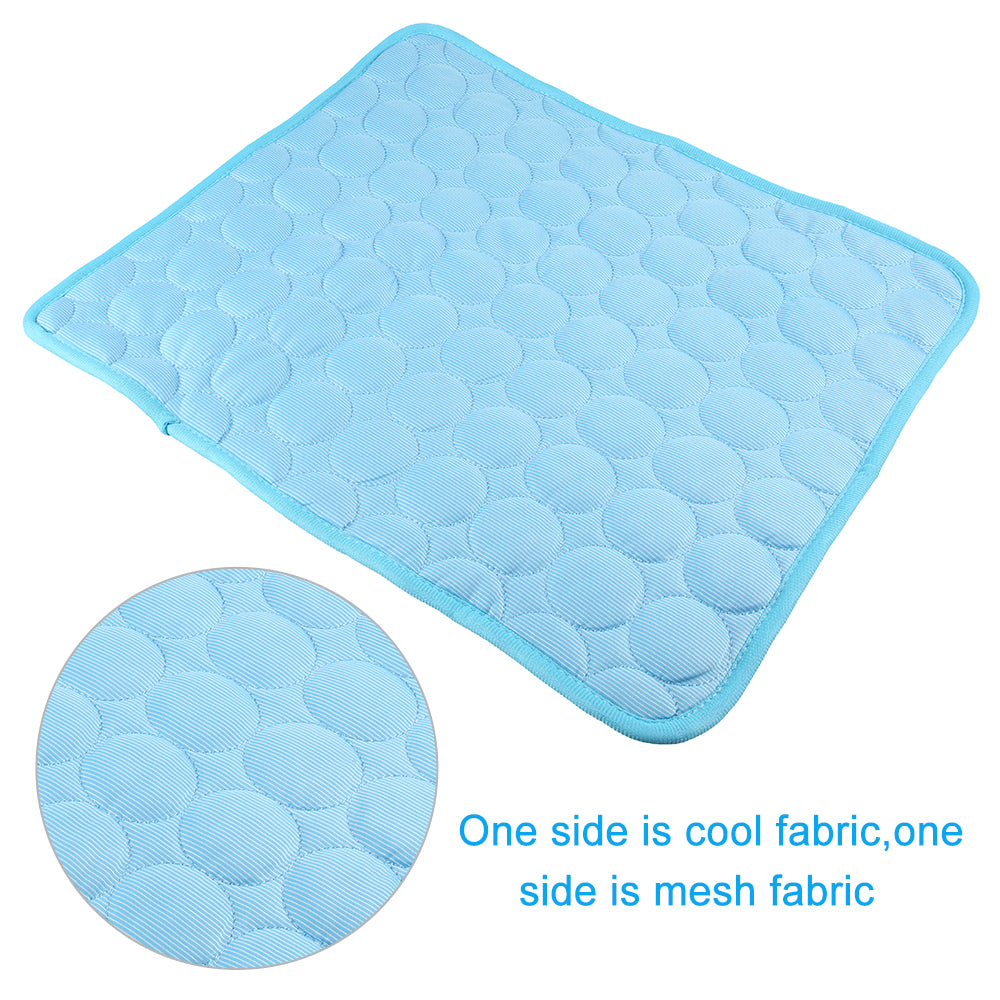 Willstar Dog Cooling Mat Summer Cooling Mat Pet Rugs Bed Washable Breathable Blanket Rug Pad for Dog Cat Cat Seat Cushion Ice Silk Dog Cooling Bed(XL:100 x 70cm)